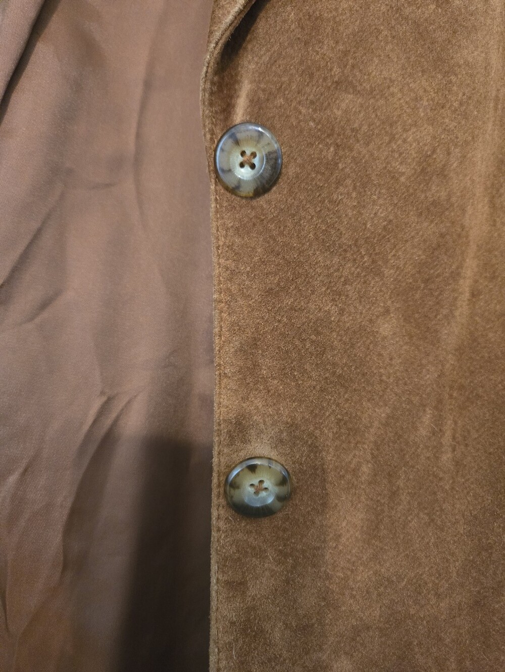 Vintage Valerie Stevens Suede Single-Button Blazer in Brown Jacket 4P - Picture 6 of 11